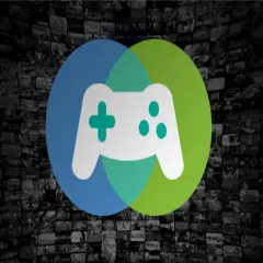Ikona kontrolera gier na tle ścianki z okładkami gier Steam. Dowiedz się, jak udostępnić bibliotekę gier Steam.