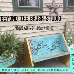 Beyond the Brush Studio features unique gifts and classes. A person painting might find inspiration here.