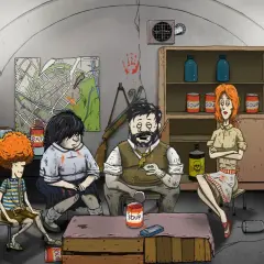 Rodzina w schronie, otoczona zapasami i mapą, czeka na lepsze czasy. Może to scena z jednej z najlepszych gier indie?