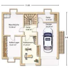 Vielfältige grundrisse für einfamilienhaus mit keller und garage entdecken
