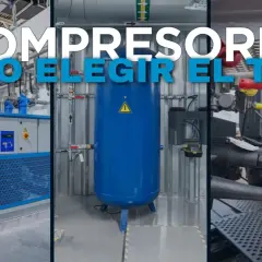 Un motor de compresor de aire industrial, parte de una serie sobre cómo elegir el tuyo.