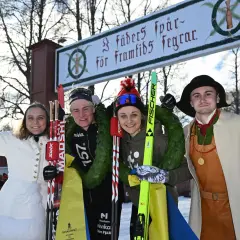 Vinnare firas efter Vasaloppet. Frågan "hur långt" är besvarad med en imponerande prestation.