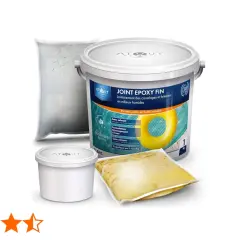 Kit pour joint epoxy fin, idéal pour les milieux humides comme les piscines et salles de bains. Facile à appliquer en une couche.