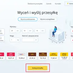 Formularz do wyceny i wysyłki paczki do Czech. Wybierz rodzaj przesyłki, podaj wymiary i wagę, a następnie wybierz przewoźnika.