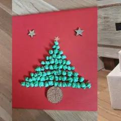 Kreative geschenke verpacken weihnachten ideen: Nikolaus, Weihnachtskarte mit Tannenbaum und Schneemann-Geschenk.