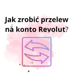 Jak zrobic przelew z Revolut? Ikona dwóch strzałek symbolizuje transfer środków.