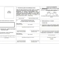 Formularz paszportowy. Sekcja 18 pyta o sposób potwierdzenia tożsamości i obywatelstwa, czy do rzymu potrzebny jest paszport, czy dowód osobisty.
