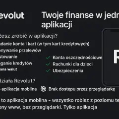 Revolut: zarządzaj finansami, kontami, przelewami, inwestycjami i ubezpieczeniami w jednej aplikacji mobilnej.