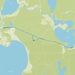 Mapa z zaznaczonymi bory tucholskie szlaki rowerowe, prowadzącymi przez lasy i jeziora, od Swornegaci do Drzewicza.