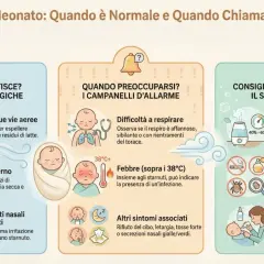 Il neonato starnutisce per pulire le vie aeree, adattarsi all'ambiente o per condotti nasali stretti. Attenzione a febbre e difficoltà respiratorie.