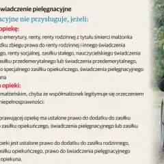 Młoda kobieta pcha wózek z seniorką. Czy opiekun osoby dorosłej niepełnosprawnej może pracować? Tekst wyjaśnia warunki przyznawania świadczeń.