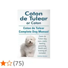 Adorable coton de tulear blanco posa para el manual completo de esta raza.