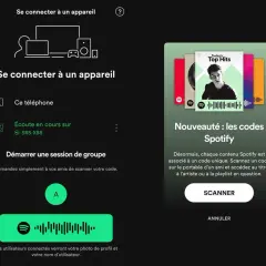 Démarrez une session de groupe pour le partage musique entre amis sur Spotify. Scannez le code pour vous connecter.