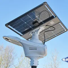 Nowoczesna lampka solarna LED z panelem słonecznym, gotowa do oświetlenia każdej przestrzeni.