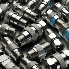 Metalowe złączki pneumatyczne, idealne do wody, wyglądają jak pakuły czy teflon, ale są trwalsze.