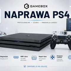 Profesjonalna naprawa PS4 w Gamebox. Szybko, sprawnie i z gwarancją jakości. Diagnostyka, naprawa HDMI, napędu, chłodzenia i płyty głównej.