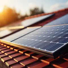Panneaux solaires sur un toit, capturant la lumière du soleil. Un projet d'énergie verte pour un avenir durable.