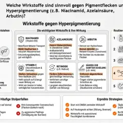 Arbutin hemmt die Melaninbildung und ist ein Derivat von Hydrochinon. Es bremst die Aktivität von Melanin-Enzymen und hilft bei leichten bis moderaten Flecken.