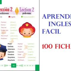 Fichas de inglés para primaria: Lección 2 de profesiones. Aprende vocabulario fácil con 100 fichas.