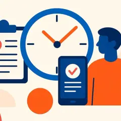 Zegar, lista z krzyżykiem i telefon z zaznaczeniem. To pokazuje, jak **trasowanie co to** jest ważne w zarządzaniu zadaniami i czasem.