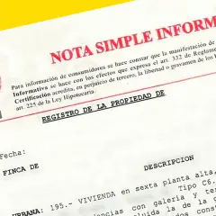 Nota simple informativa de una vivienda en sexta planta alta, con acceso, galería y terraza.