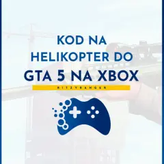 Kod na helikopter do GTA 5 na Xbox. Franklin celuje ze snajperki, a w tle widać wieżowce i dźwig.