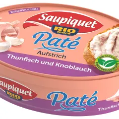 Saupiquet Paté Thunfisch und Knoblauch: Ein italienischer Brotaufstrich, der nach Meer und Knoblauch duftet.