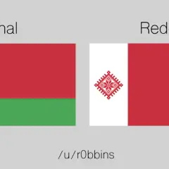 Porównanie oryginalnej i przeprojektowanej flagi Białorusi. Nowa flaga Białorusi z centralnym symbolem.
