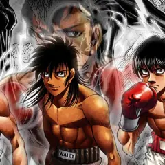 Three boxers, Manabu, Wally, and another, are ready to fight. Their determined faces and clenched fists hint at how fast is a punch.