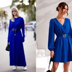 Vestido azul eléctrico: Combínalo con maestría y estilo
