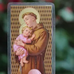 Święty Antoni z Dzieciątkiem Jezus, patron w potrzebie. Obrazek do modlitwy o znalezienie zguby.