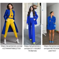 Eleganckie chabrowe garnitury damskie w różnych stylizacjach. Od klasycznych po nowoczesne, podkreślające sylwetkę.