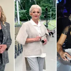Trzy ujęcia Małgorzaty Walewskiej. Wzrost i stylizacje artystki w różnych odsłonach.