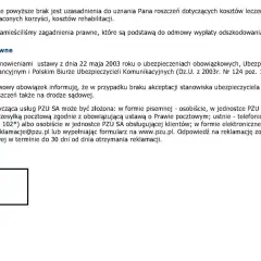 PZU wykaz chorób do odszkodowania - informacje o podstawach prawnych i procedurze reklamacyjnej usług PZU SA.
