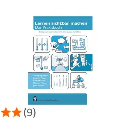 Praxisbuch "Lernen sichtbar machen" mit Illustrationen, die Lernprozesse in der Grundschule darstellen. Ideal für ein Lerntagebuch.
