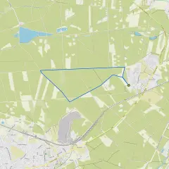 Mapa okolic Chrzanowa z zaznaczonym obszarem. Widoczne drogi, tereny zielone i zabudowania.