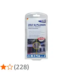 Reparaturset für Zelt und Planen. Ideal zum zelt flicken, mit vulkanisierendem Klebstoff, flexibel und wasserdicht.