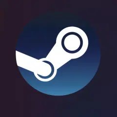 Logo Steam na tle gradientowym. Szybka steam aktywacja klucza na telefonie.