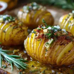 Ziemniaki Hasselback z ziołami i czosnkiem – idealne tanie przepisy na obiad za 10 zł. Pyszne i proste!