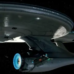 USS Enterprise i Star Trek 2009, redo för äventyr.