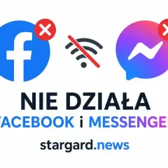 Facebook i Messenger nie działają. Ikony z czerwonym krzyżykiem i przekreślone Wi-Fi informują o awarii.
