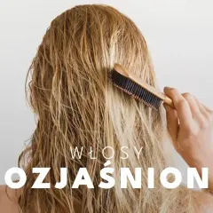 Domowe sposoby na suche włosy po rozjaśnianiu. Delikatne rozczesywanie mokrych, rozjaśnionych włosów drewnianą szczotką.