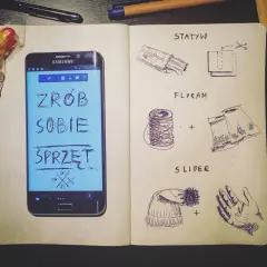 Jak robic dobre zdjecia Samsungiem? Notatnik z pomysłami na domowy sprzęt fotograficzny: statyw, slider, flycam.