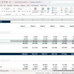 Foglio Excel con stato patrimoniale e calcolo indice rotazione magazzino.