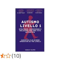 Copertina libro "Autismo livello 1" con citazioni e silhouette di una persona. Offre strategie per una vita autentica.