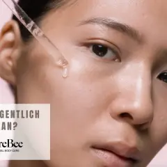 Ein Tropfen Squalane wird mit einer Pipette auf die Haut aufgetragen. Was ist Squalane? PureBee Natural Body Care.