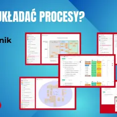 Jak długo trwa optymalizacja procesów? Na ekranie widzisz narzędzie do zarządzania procesami, diagramy i listy zadań.