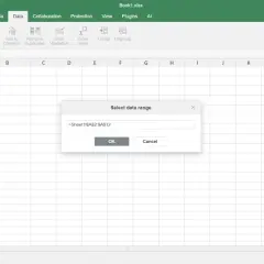 Una finestra di dialogo in Excel chiede di selezionare un intervallo di dati, mostrando una lista di paesi da A2 ad A12.