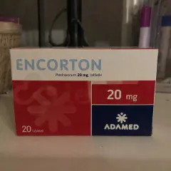 Opakowanie leku Enorton 20 mg, zawierającego prednizon. Warto pamiętać o potencjalnych encorton skutki uboczne.