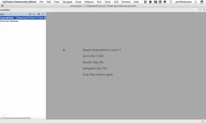 Interface PyCharm pour ouvrir un fichier python. Le projet "Leerzeichen" est visible dans l'explorateur de fichiers.